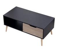 Happy Garden Table basse FREJA avec tiroir style scandinave noire