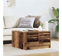 vidaXL Table basse avec tiroirs vieux bois 70,5x70x40 cm