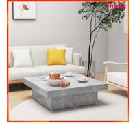 Table basse - Ayhao - 90x90 cm - Gris béton - Aggloméré - Design contemporain