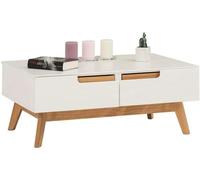 Table basse Azomor de style scandinave avec espace de rangement et structure en pin massif