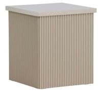 Table basse beige Lenox 40 x 40 x 45 cm.