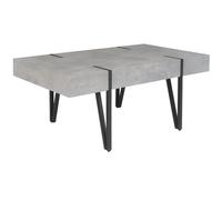 Beliani Table Basse Rectangulaire avec Plateau Effet Béton et Pieds Noirs pour Salon au Style Moderne et Industriel
