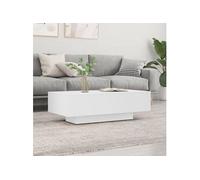 vidaXL Table Basse, Table d'Appoint Rectangulaire, Bout de Canapé, Meuble de Salon Salle de Séjour Intérieur, Moderne, Blanc Bois d'Ingénierie