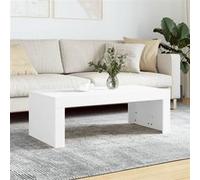Table basse blanc 102x50x36 cm bois d ingénierie Blanc G
