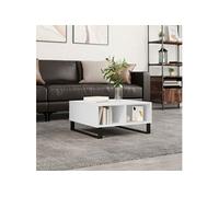 vidaXL Table basse 827044 – Bois d'ingénierie 60x60x30 cm – Blanc