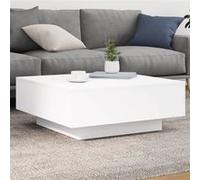 vidaXL Table Basse, Table d'Appoint, Bout de Canapé, Meuble de Salon Salle de Séjour Maison Intérieur, Moderne, Blanc Bois d'Ingénierie