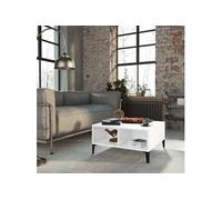 vidaXL Table basse - Blanc brillant 60x60x30 cm