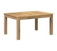 Table basse blanche 50 x 68,5 x 36 cm en bois d'acacia massif | Bois d'acacia massif, forme rectangulaire, utilisation intérieure et extérieure, table basse ou table à manger