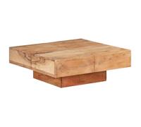 Table basse - Bois d'acacia massif - 80x80x28 cm - Marron - Meuble de salon - Carré