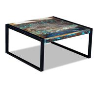 Table Basse Bois De Récupération Massif 80 X 80 X 40 Cm