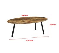 Table basse bois foncé 110 x 60 x 40 cm