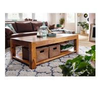 MASSIVMOEBEL24.DE Table Basse 120x75 Acacia laqué Miel Oxford #0318