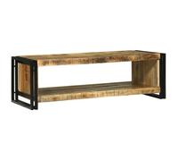 Table Basse - Bois Massif de Mangue - 120x50x38 cm - Fini Rustique - Rectangulaire