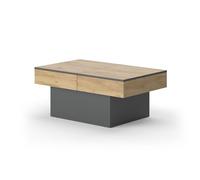 Table basse Boto, 95x58cm Extensible, Anthracite/Chêne de force doré, Vicco 47641