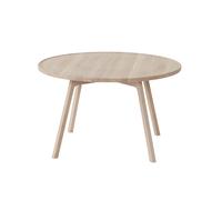 Table Basse C2 Ø80 Chêne Pigmenté Blanc