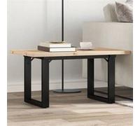 Vidaxl Table Basse Cadre En O 80x50x40,5cm Bois De Pin Massif Et Acier Multicolore