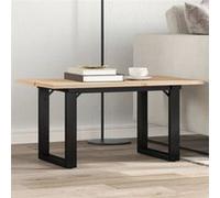 Table basse cadre en O 80x50x40 cm bois de pin massif et acier bois G