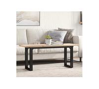 Table Basse Cadre en O, Table d'Appoint, Bout de Canapé, Meuble de Salon Salle de Séjour, 110x40x45,5 cm Bois de Pin 3282733