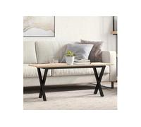 Table Basse Cadre en X, Table d'Appoint, Bout de Canapé, Meuble de Salon Salle de Séjour, 110x40x45 cm Bois de Pin 3282689