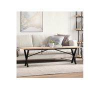 Table Basse Cadre en X, Table d'Appoint, Bout de Canapé, Meuble de Salon Salle de Séjour, 160x40x45,5 cm Bois de Pin 3282756