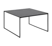 Toilinux.com Table Basse carré en mélaminé et métal - L.80 cm x H. 48 cm - Noir