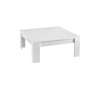 Table Basse Carrée 100cm Laquée Blanc Brillant - DENAE -