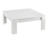 Table Basse Carrée 100cm Laquée Blanc Brillant - DENAE -