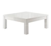 Table Basse Carrée 100cm Laquée Blanc Brillant - DEYTON - ALTOBUY Blanc G