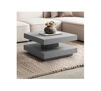 Table basse carrée 60x34 cm effet béton gris - EKLEA