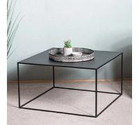 Table basse carrée 70x70x40 cm en métal noir - MACEIO