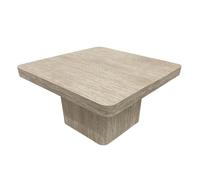 Oviala Table Basse carrée 80 cm Aspect Naturel