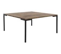 Table Basse Carrée 90cm Chêne Grisé et Pieds Métal - BERGAME - ALTOBUY Bois G