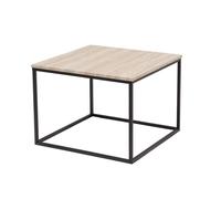 Table basse carrée effet travertin 60 x 60 cm - Amadeus