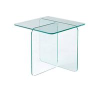 Table basse carrée en verre trempé 50cm transparent - Glintz