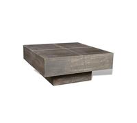 vidaXL Table basse carrée Bois massif de manguier 68x68x30 cm Marron foncé
