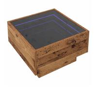 Table basse carrée rustique - vidaXL - Bois ancien - 50x50x30 cm - Bois d'ingénierie - Surface texturée