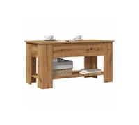 vidaXL Table Basse chêne Artisanal 101x49x52 cm Bois d'ingénierie