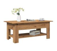 Table basse chêne artisanal 102x55x42 cm bois d'ingénierie-Mothinessto11621