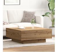 vidaXL Table basse Chêne artisanal 80 x 80 x 31 cm en bois d'ingénierie