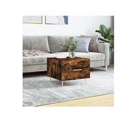 Table basse Chêne fumé 50x50x40 cm Bois d'ingénierie829374