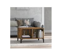 Table basse Chêne fumé 60x50x36,5 cm Bois d'ingénierie821041