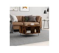 Table basse Chêne fumé 60x50x36,5 cm Bois d'ingénierie830545