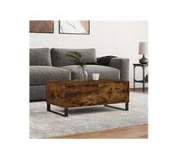 Table basse Chêne fumé 90x50x36,5 cm Bois d'ingénierie830817