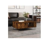 Table basse chêne fumé 90x60x35 cm bois d'ingénierie827065
