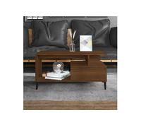 Table basse Chêne marron 90x49x45 cm Bois d ingénierie