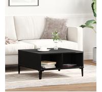 Table Basse - Chêne Noir - 60x60x30 cm - Bois d'ingénierie - Style Contemporain