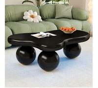 Table Basse Cloud avec éclairage LED, Salon Central Minimaliste Table Basse irrégulière, Design de Pied Rond, Pour
