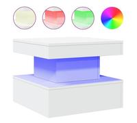 Table basse - CLOUD - avec lumières LED - Blanc - 50x50x40 cm - Pour Salon - 839840