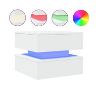 Table basse - CLOUD - avec lumières LED - Blanc - 50x50x40 cm - Pour Salon - 839854