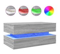 Table basse - CLOUD - avec lumières LED - Gris - sonoma 90x50x40 cm - Pour Salon - 839866
